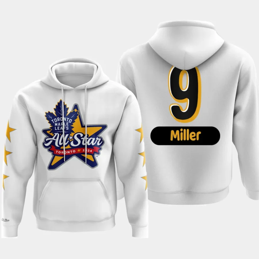 canucks j.t. miller white 2024 nhl all star stars sleeves mitchell ness hoodie