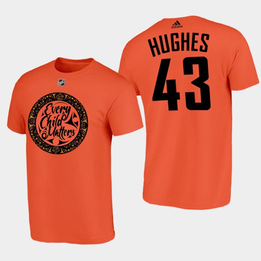 canucks quinn hughes orange national day for truth and reconciliation limited tee