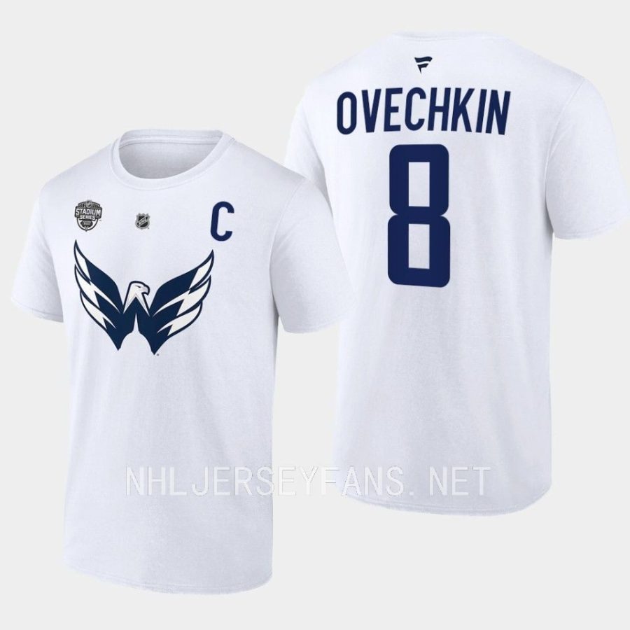 capitals alexander ovechkin white 2023 stadium series name number t shirt