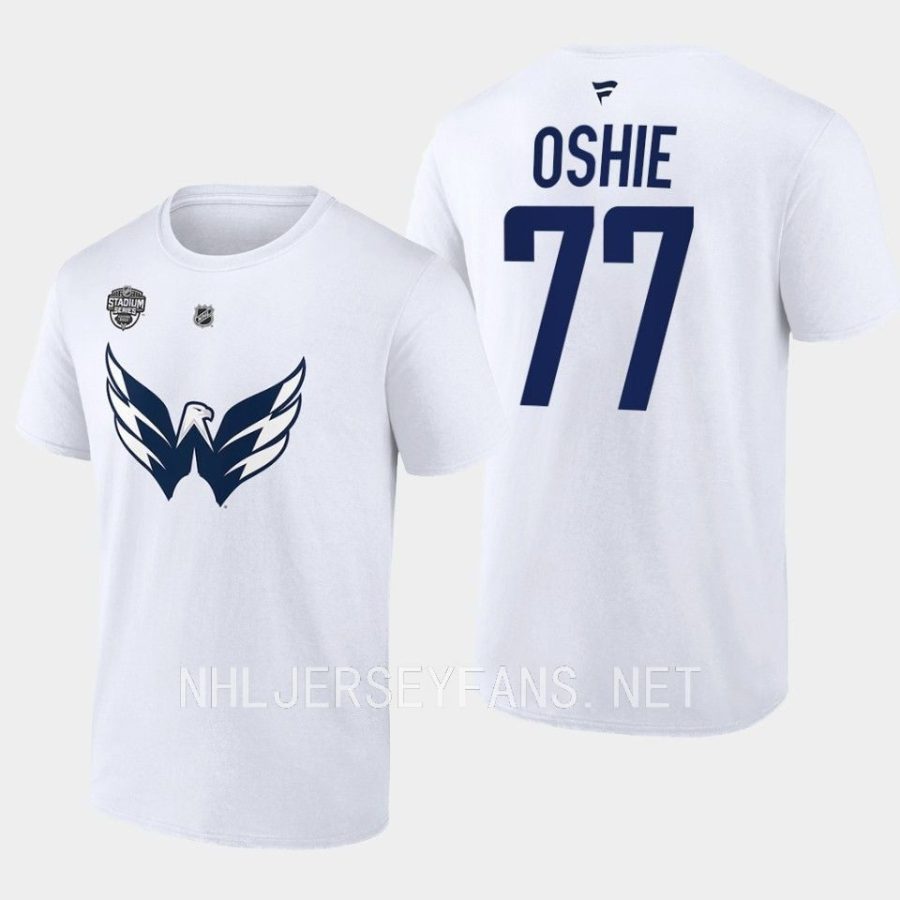 capitals t.j. oshie white 2023 stadium series name number t shirt