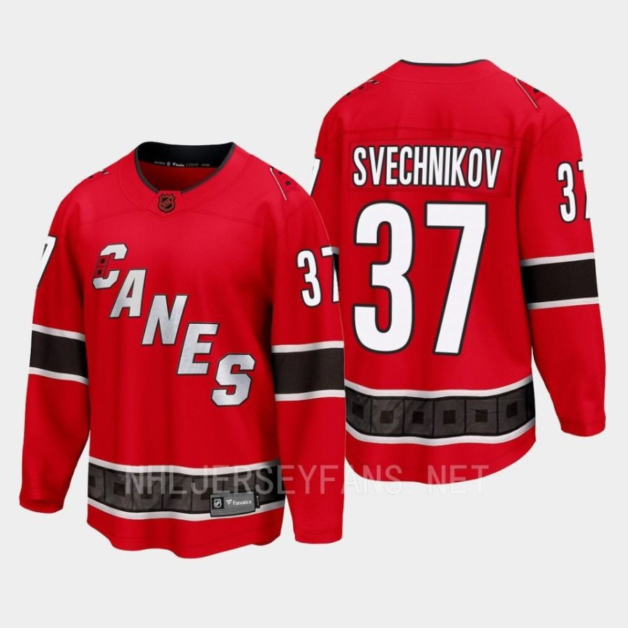 carolina hurricanes andrei svechnikov special edition 2.0 2022 breakaway retro jersey red