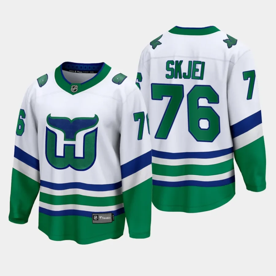 carolina hurricanes brady skjei whalers premier breakaway jersey white