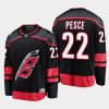 carolina hurricanes brett pesce primary home 2022 23 breakaway player jersey black