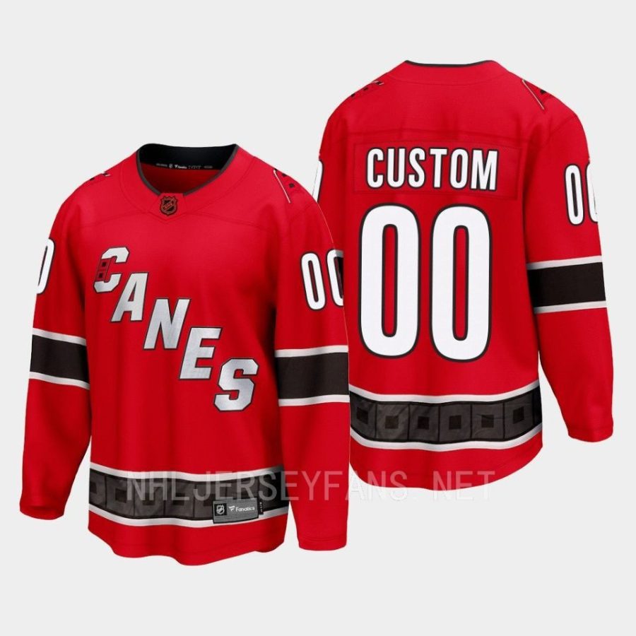 carolina hurricanes custom special edition 2.0 2022 breakaway retro jersey red