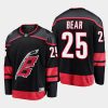 carolina hurricanes ethan bear primary home 2022 23 breakaway player jersey black