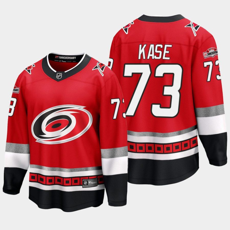 carolina hurricanes ondrej kase 25th anniversary premier jersey red