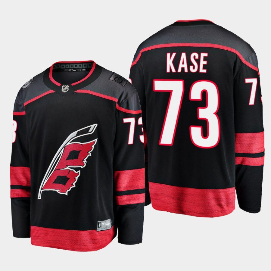 carolina hurricanes ondrej kase primary home 2022 23 breakaway player jersey black