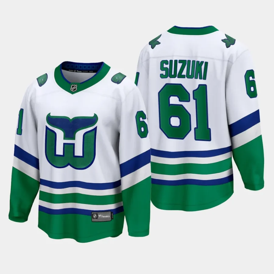 carolina hurricanes ryan suzuki whalers premier breakaway jersey white