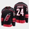 carolina hurricanes seth jarvis primary home 2022 23 breakaway player jersey black