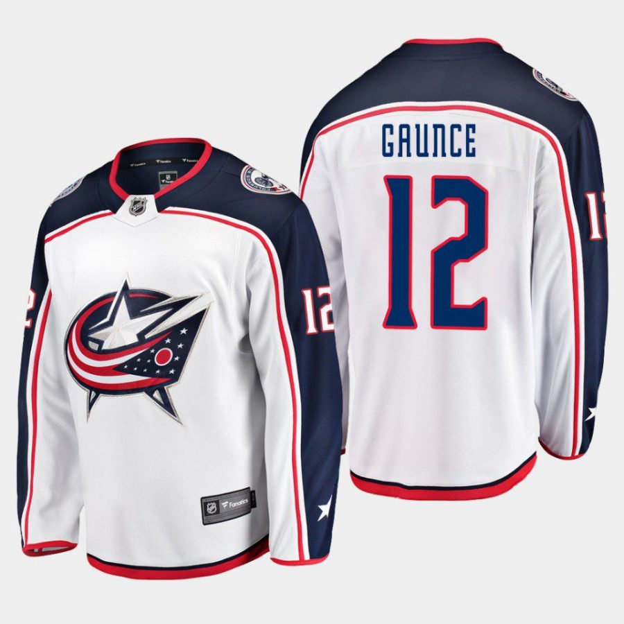 columbus blue jackets brendan gaunce away breakaway player jersey white