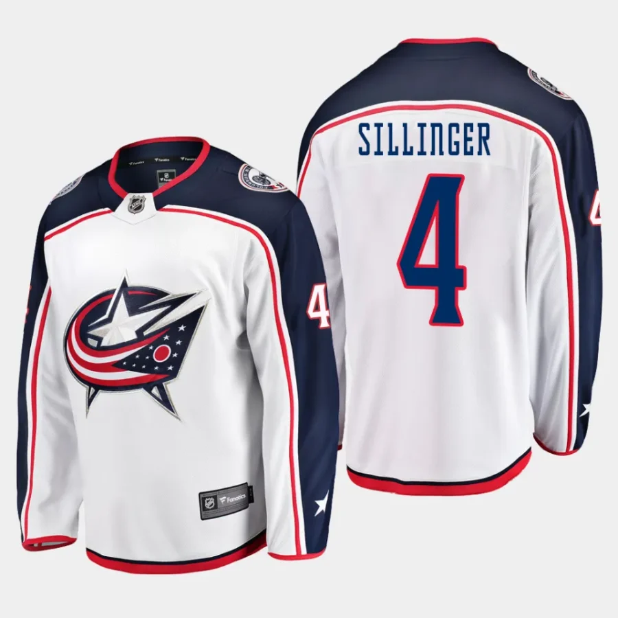 columbus blue jackets cole sillinger away breakaway player jersey white