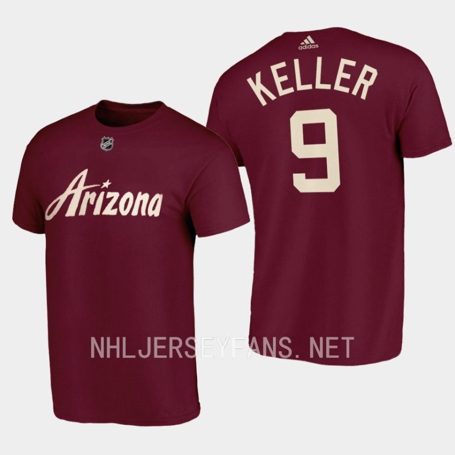 coyotes clayton keller garnetthird 2022 23desert night alternate t shirt