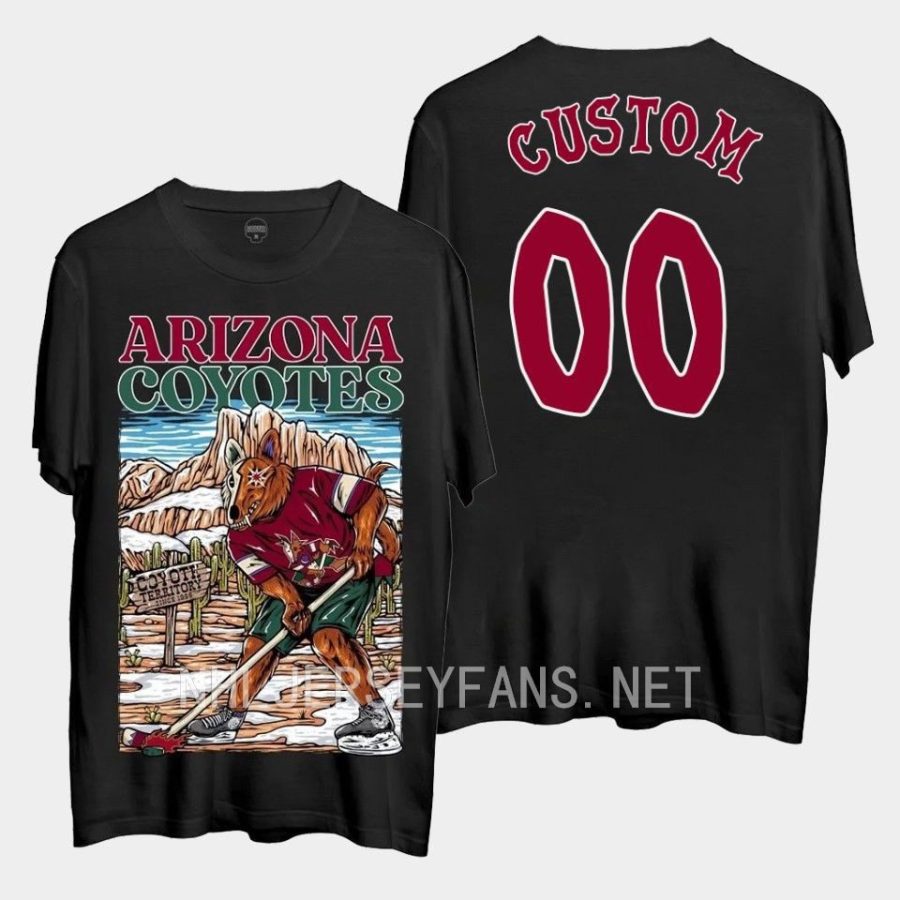 coyotes custom black modern rockstars black excellence night t shirt