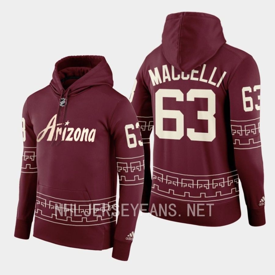 coyotes matias maccelli garnet 2022 23desert night alternate pullover hoodie