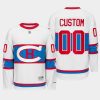 custom canadiens white winter classic 2016 throwback jersey