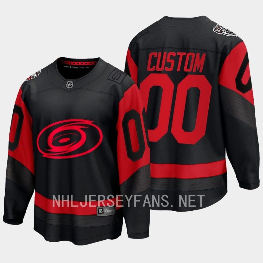 custom hurricanes black 2023 nhl stadium series breakaway jersey