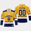 custom quinnipiac bobcats gold 2023 ncaa national champions ice hockey jersey