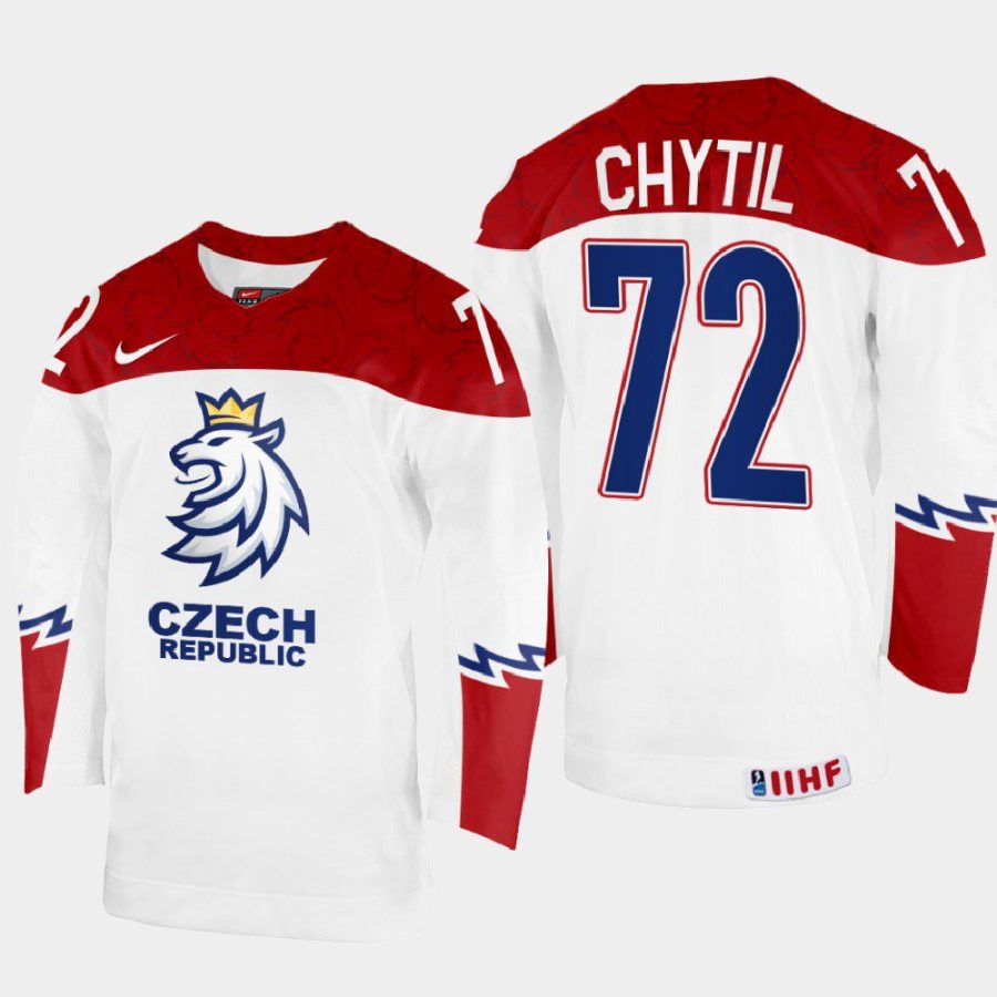 czech republic filip chytil home 2022 hockey jersey white