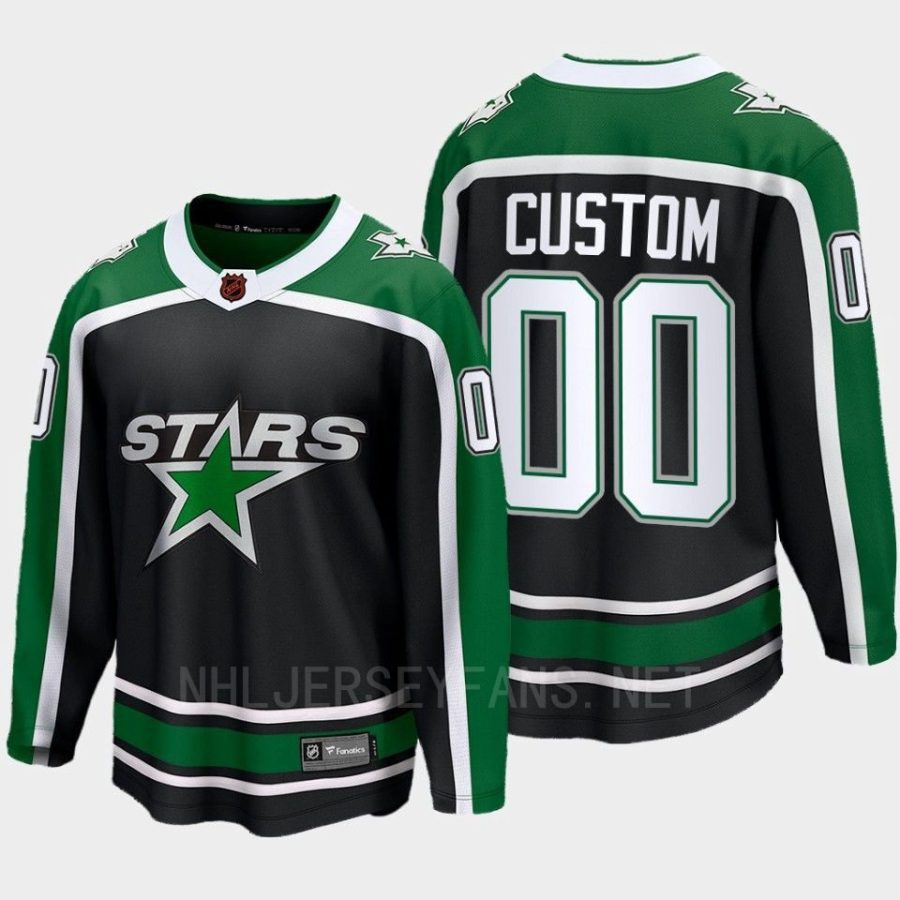 dallas stars custom special edition 2.0 2022 breakaway player retro jersey black