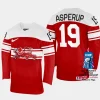 denmark hcokey matthias asperup 2023 iihf world championship away jersey red