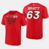 devils jesper bratt red authentic pro 2024 nhl stadium series t shirt