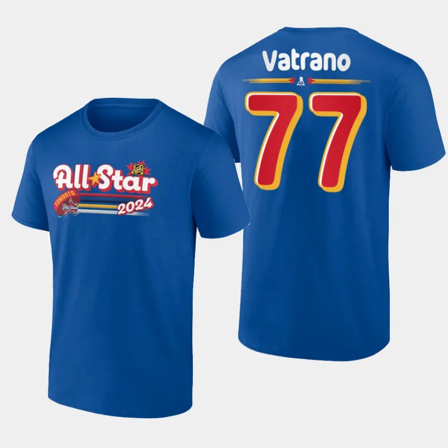 ducks frank vatrano royal 2024 nhl all star name number t shirt