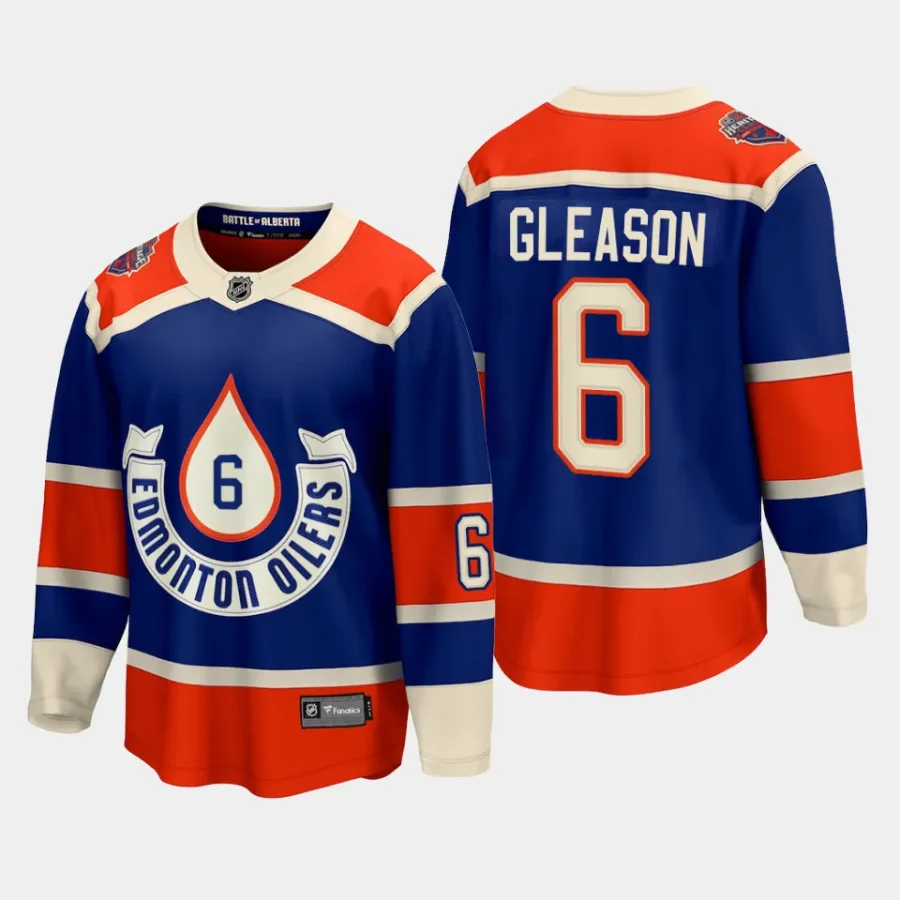 edmonton oilers ben gleason 2023 nhl heritage classic premier breakaway player jersey royal