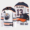 edmonton oilers jesse puljujarvi 2022 pacific conference champions away jersey white