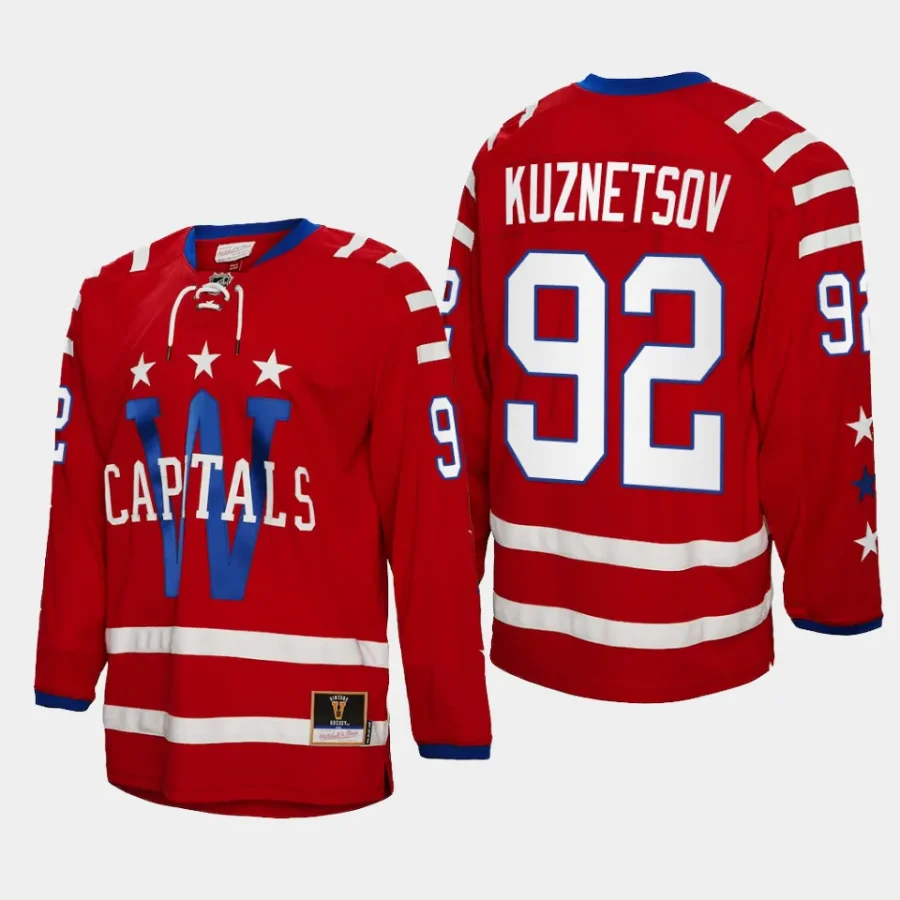 evgeny kuznetsov capitals red 2015 blue line mitchell ness jersey