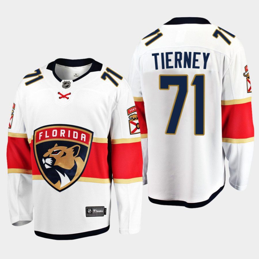 florida panthers chris tierney away 2022 breakaway player jersey white