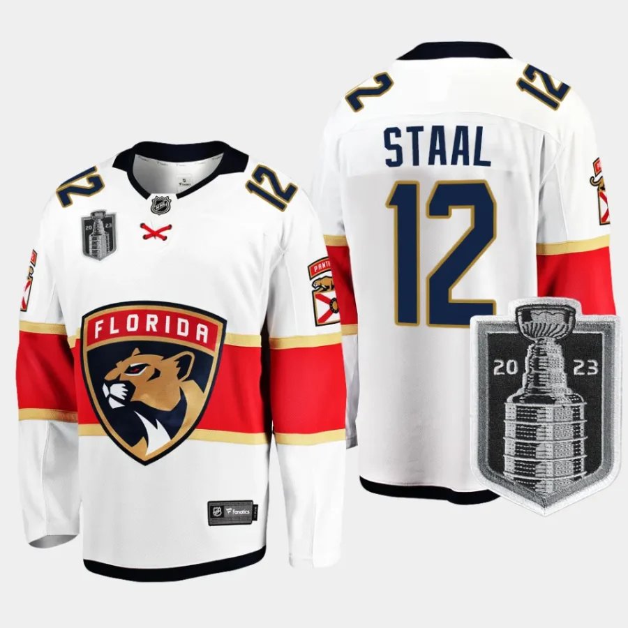 florida panthers eric staal 2023 stanley cup final away breakaway player jersey white