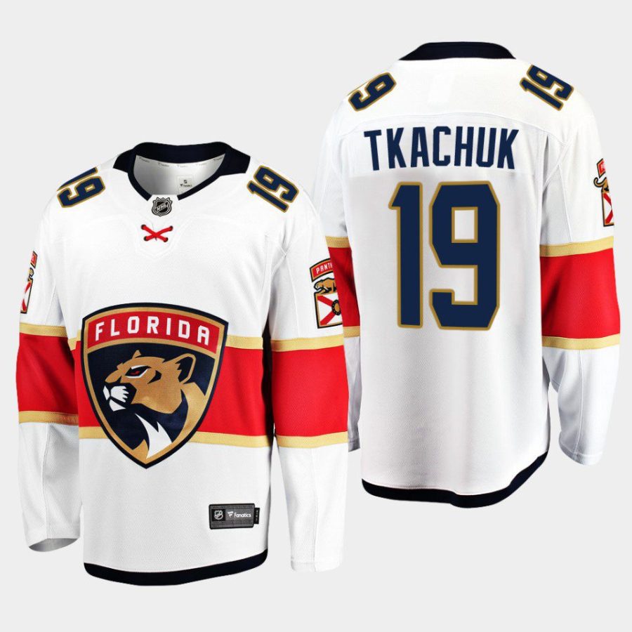 florida panthers matthew tkachuk away 2022 breakaway player jersey white