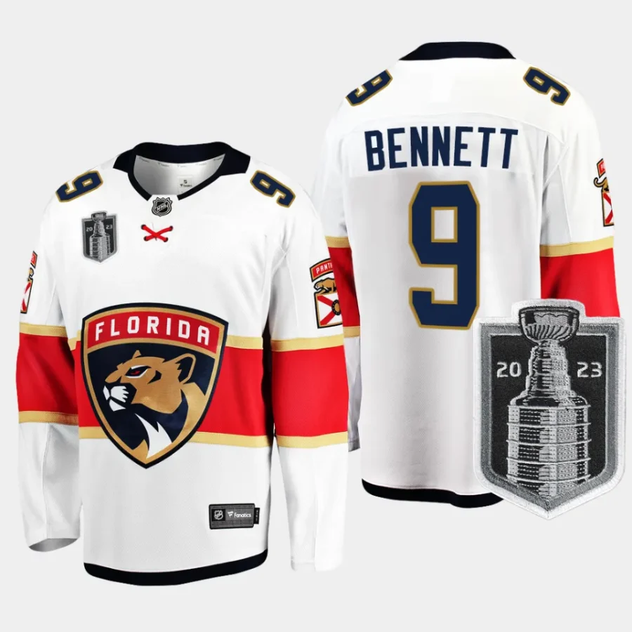 florida panthers sam bennett 2023 stanley cup final away breakaway player jersey white