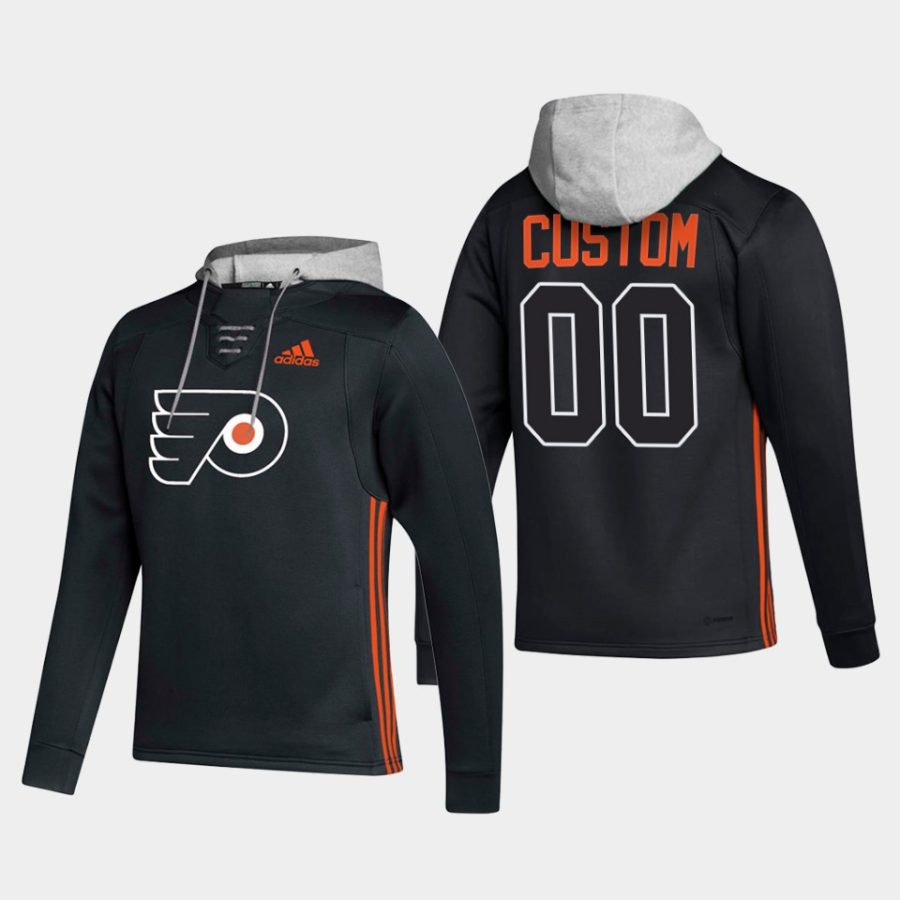 flyers custom black skate lace up hoodie