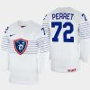 france hockey jordann perret 2022 iihf world championship home jersey white