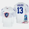 france hockey peter valier 2023 iihf world championship men home jersey white