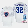 france hockey quentin papillon 2023 iihf world championship men home jersey white