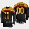 germany custom 2023 iihf world junior championship away jersey black