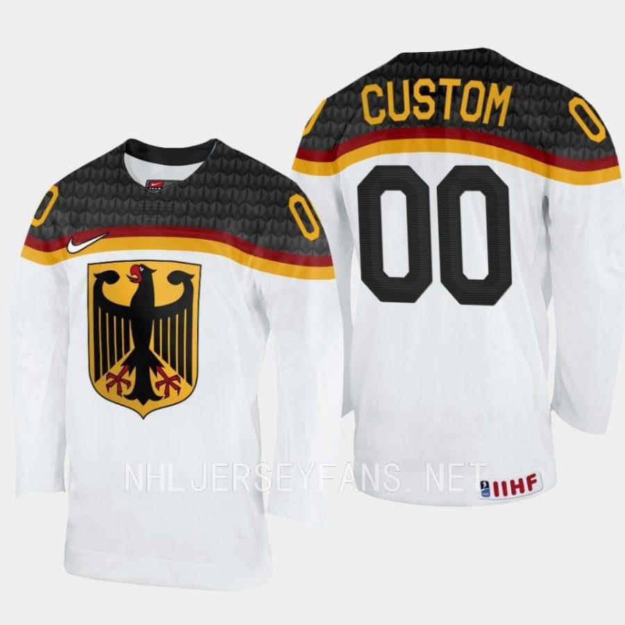 germany custom 2023 iihf world junior championship home jersey white