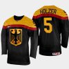 germany hockey korbinian holzer 2022 iihf world championship away jersey black