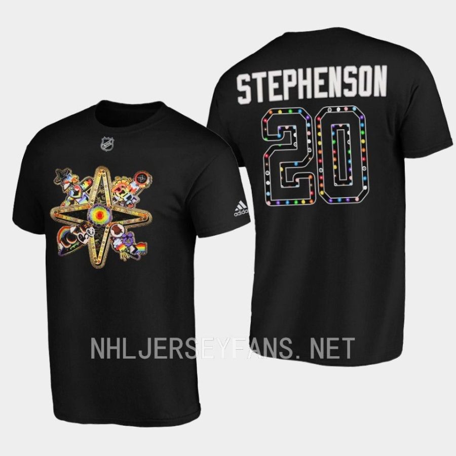 golden knights chandler stephenson black 2023 pride knight swords t shirt