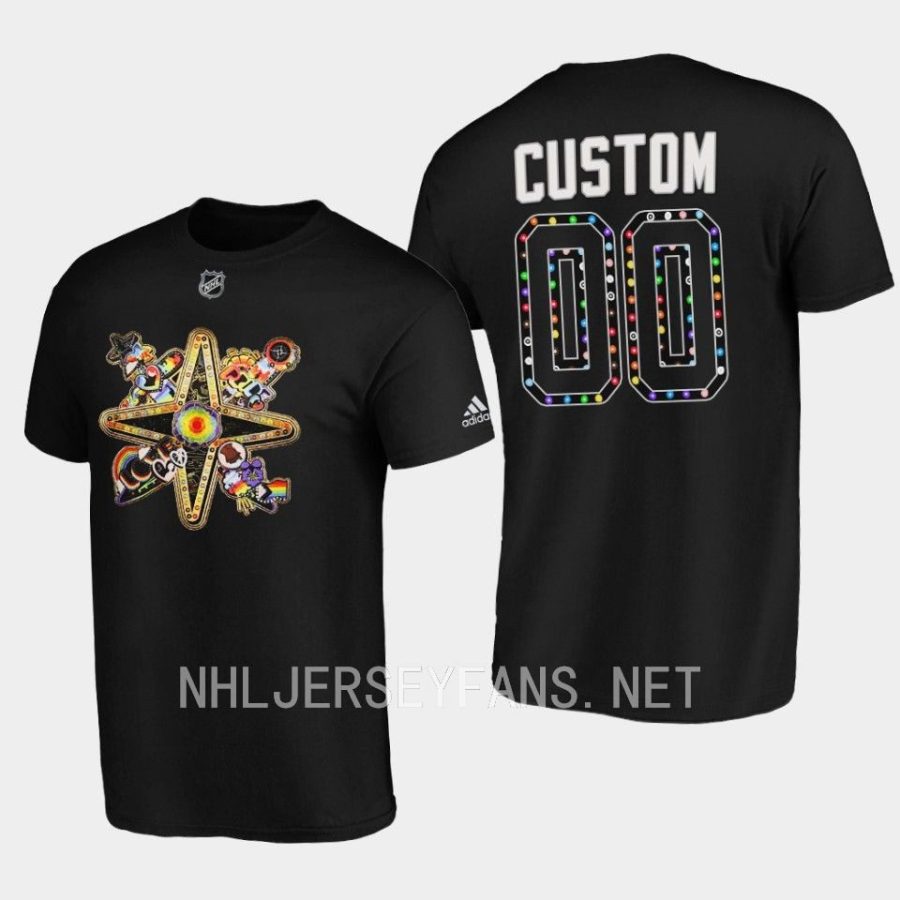 golden knights custom black 2023 pride knight swords t shirt