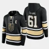 golden knights mark stone black name number lace up pullover hoodie