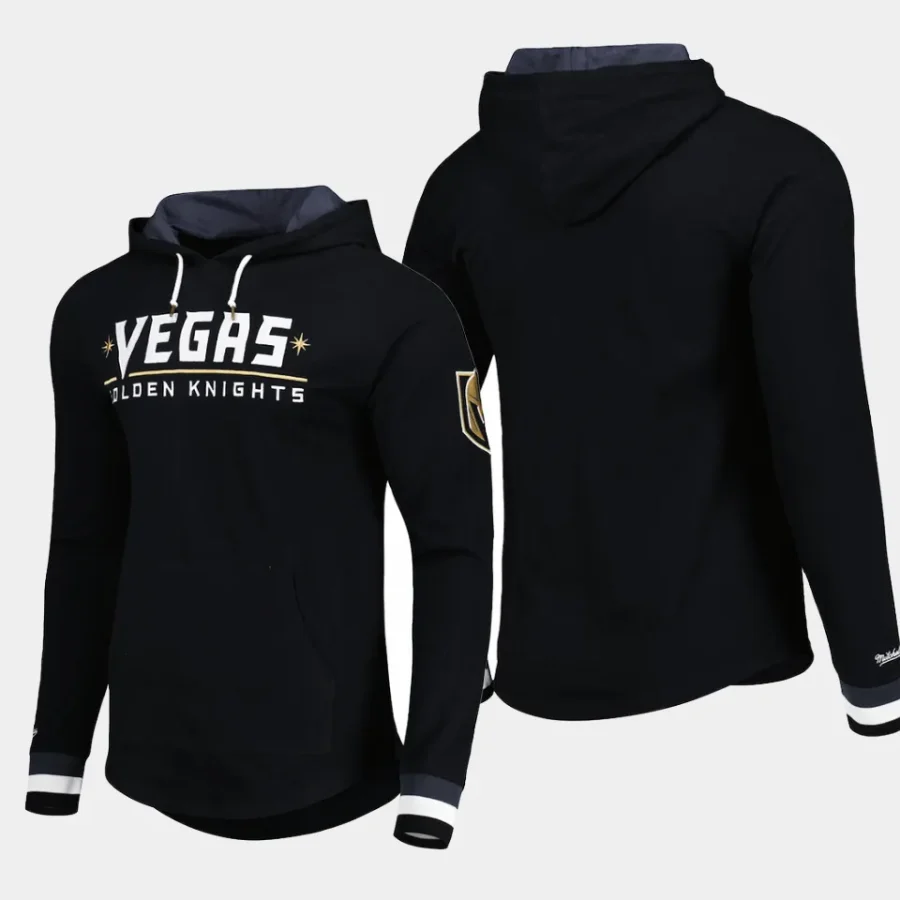 golden knights men black legendary slub hoodie long sleeve t shirt