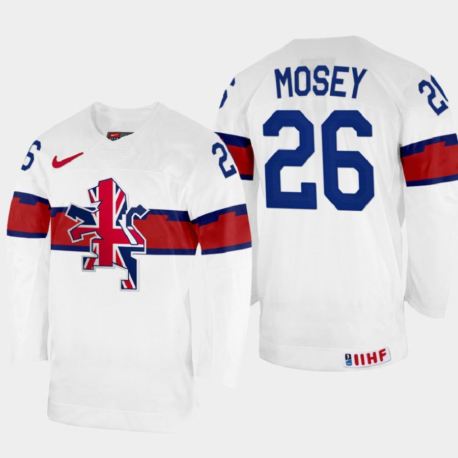 great britain hockey evan mosey 2022 iihf world championship home jersey white