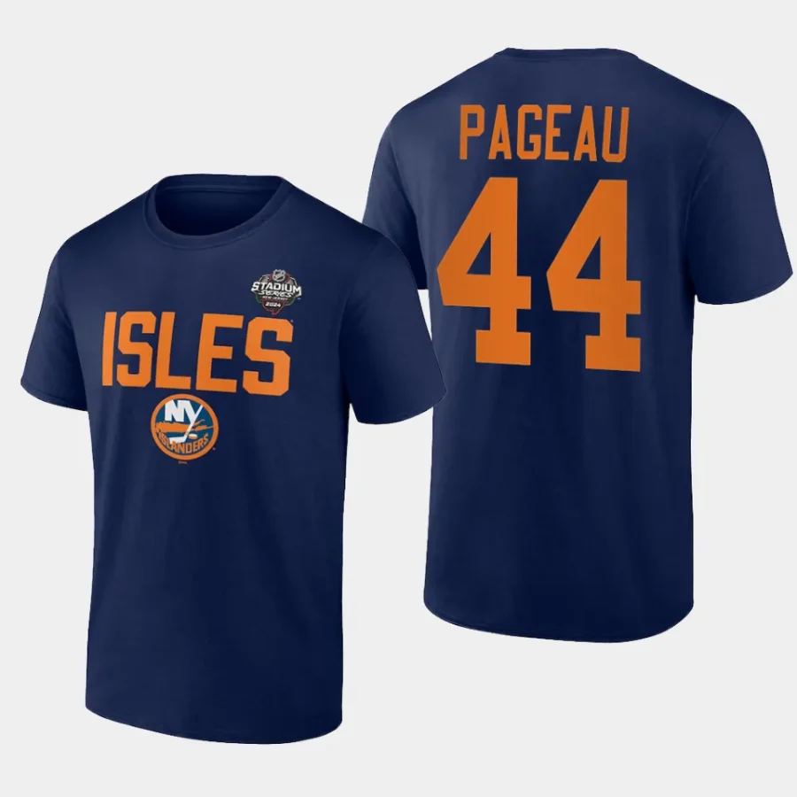 islanders jean gabriel pageau navy 2024 nhl stadium series logo t shirt