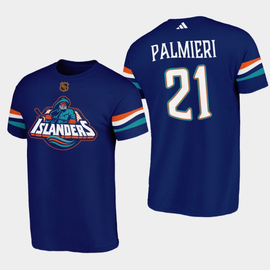 islanders kyle palmieri navy reverse retro 2.0 special edition t shirt