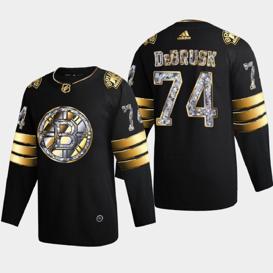 jake debrusk bruins black 2022 stanley cup playoffs diamond edition authentic jersey