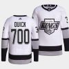 jonathan quick kings white 700 career games mr.700 jersey