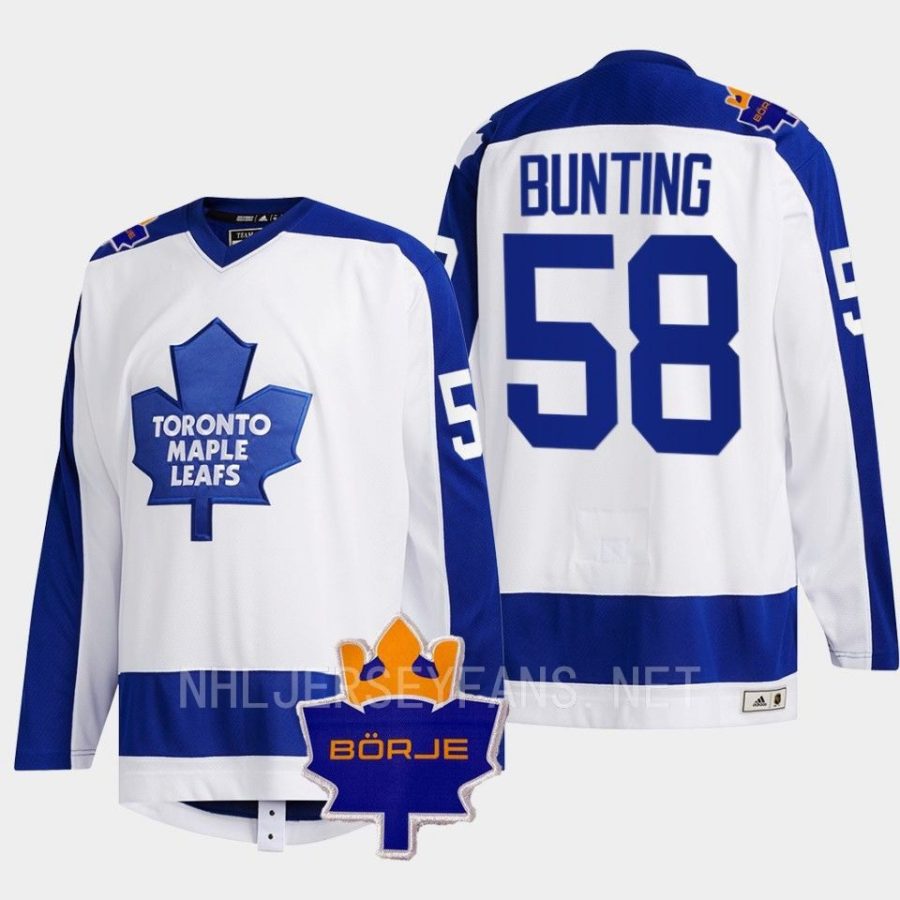 jordie benn maple leafs white memorial borje patch classic jersey